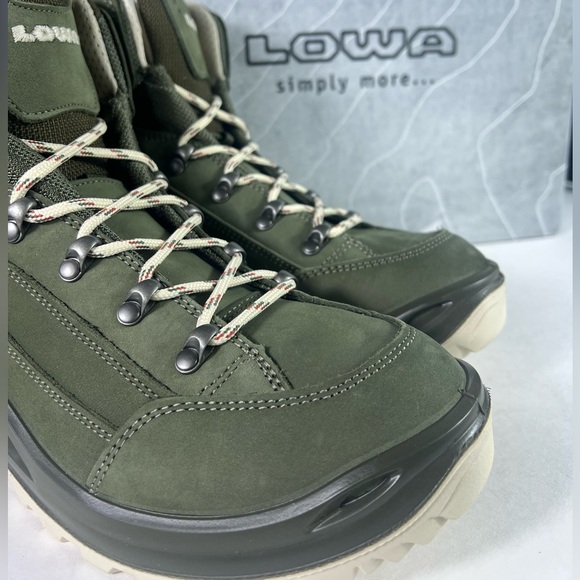 NIB LOWA Women’s Renegade GTX MID Ws Grey/Green Panna Boots - Size: 10 1/2 US - Picture 4 of 15